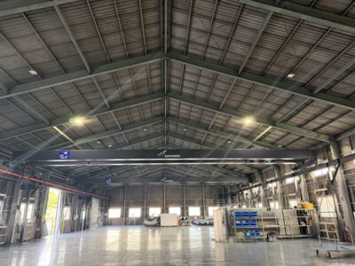 2026.2.25 プレファブセンターにクレーン設置